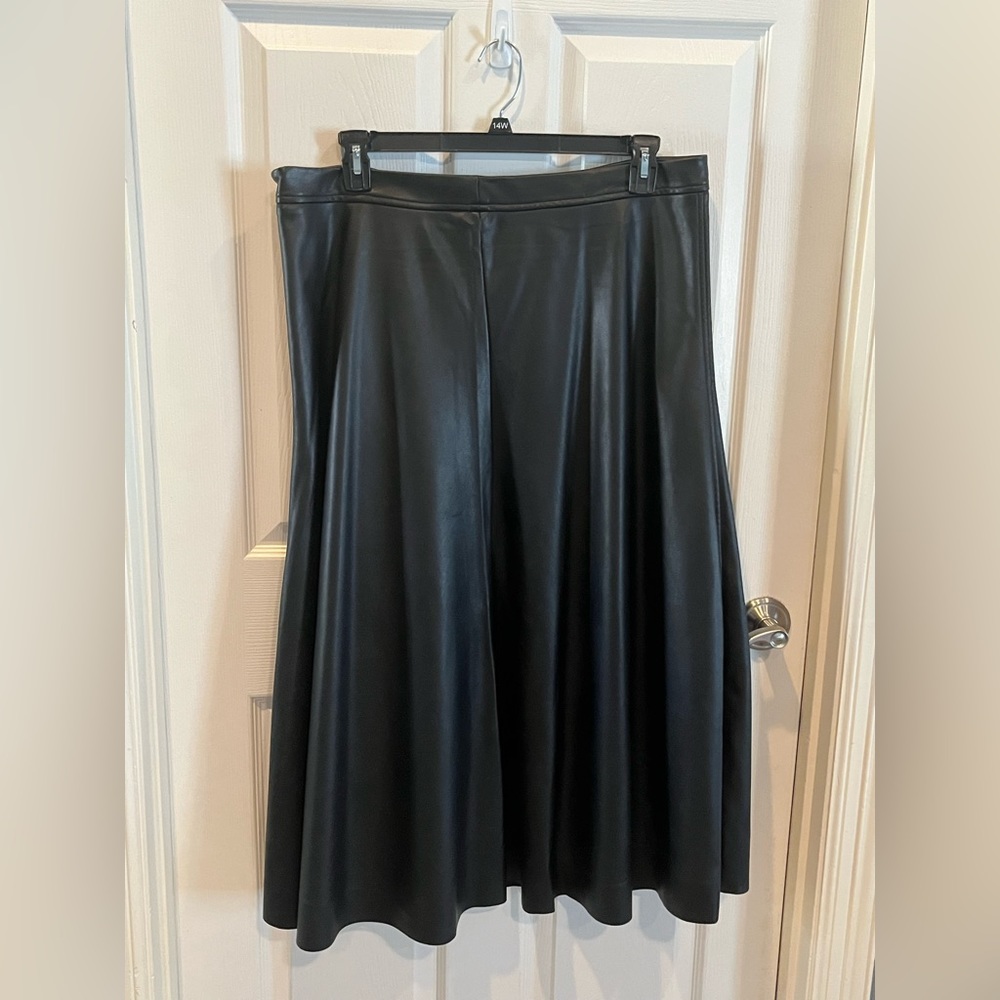 Banana Republic Vegan Leather Midi Skirt - Tall